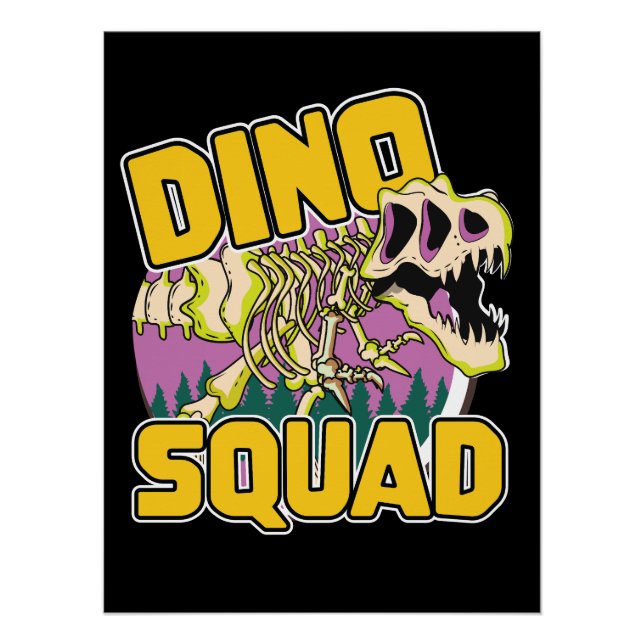Pôster Logotipo do Dino Squad (Frente)