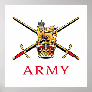 Poster Logotipo do Exército Britânico
