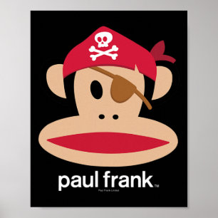 Poster Logotipo do macaco Julius Pirate Halloween