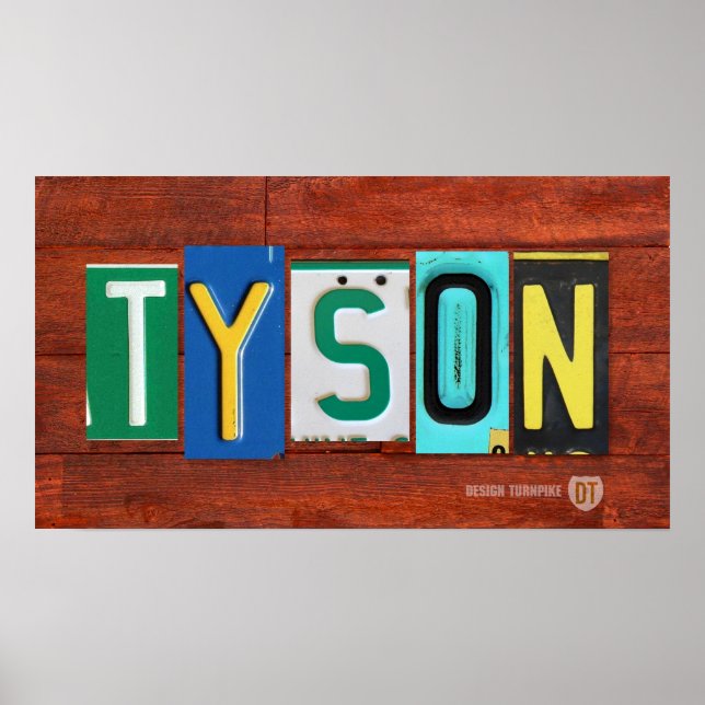 Poster Logótipo do Nome da Carta de Licença TYSON - Poste (Frente)