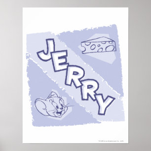 Pôster Logotipo do queijo azul de Jerry