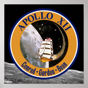 Pôster Logotipo do remendo da missão de Apollo 12