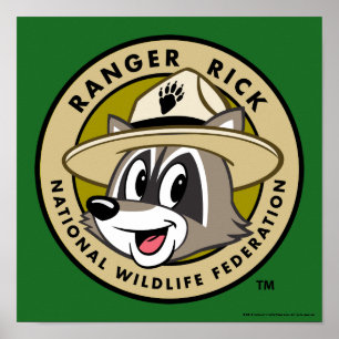 Pôster Logotipo do rick da guarda florestal do rick   da