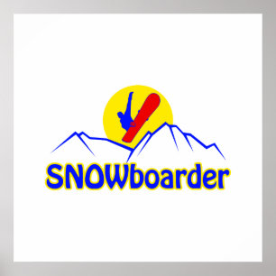 Pôster Logotipo do SNOWboarder