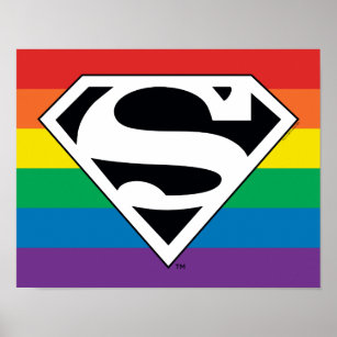 Poster Logotipo do Super-Homem Rainbow