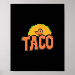 Poster Logotipo do Taco Trump Trump Sempre Desiste Frango
