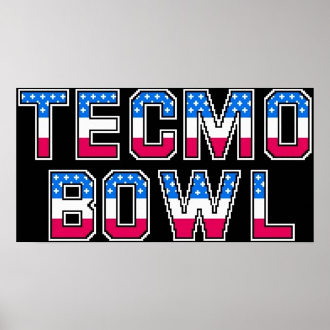 Poster Logotipo do Tecmo Bowl (Frente)