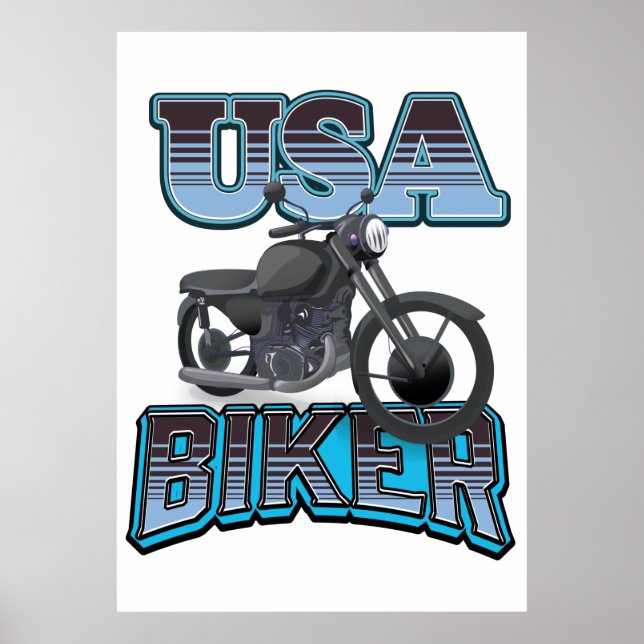 Poster Logotipo do USA Biker (Frente)