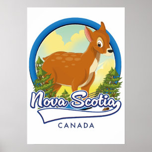 Poster Logotipo do viagem da Nova Escócia Canadá