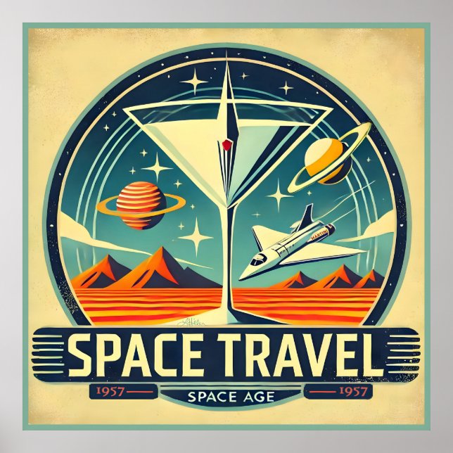 Poster Logotipo do Viagem de espaço Martini 1957 para nov (Frente)