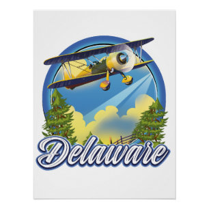 Pôster Logotipo do viagem Delaware