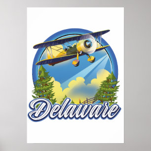 Poster Logotipo do viagem Delaware