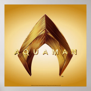 Poster Logotipo dourado de Aquaman Aquaman