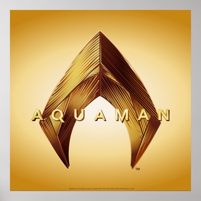 Poster Logotipo dourado de Aquaman | Aquaman (Frente)
