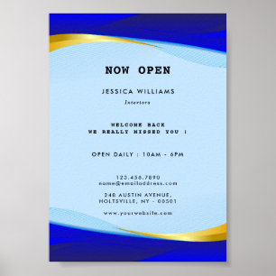 Poster Logotipo Dourado de luxo Elegante