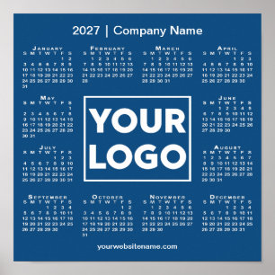 Poster Logotipo e nome da empresa do calendário de 2027 A
