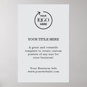 Poster Logotipo Empresarial Minimalista Moderno Simples