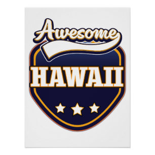 Pôster Logotipo esportivo incrível do Havaí