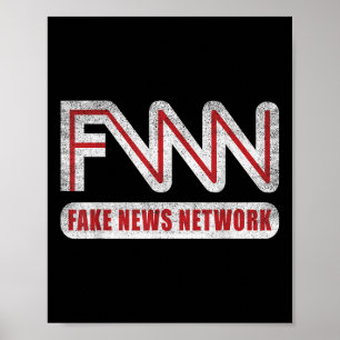 Poster Logotipo Falso Rede de Notícias Falso Engraçado Pi