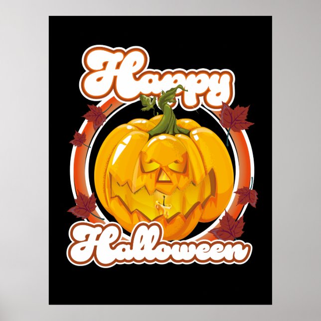 Poster Logotipo Feliz de Halloween (Frente)