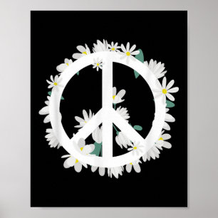 Poster Logotipo Flor Anti-Guerra Disies Sinal de Paz