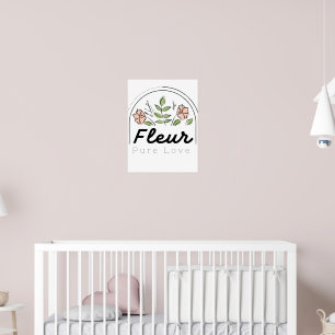 Poster Logotipo Floral Fleur – Amor Puro