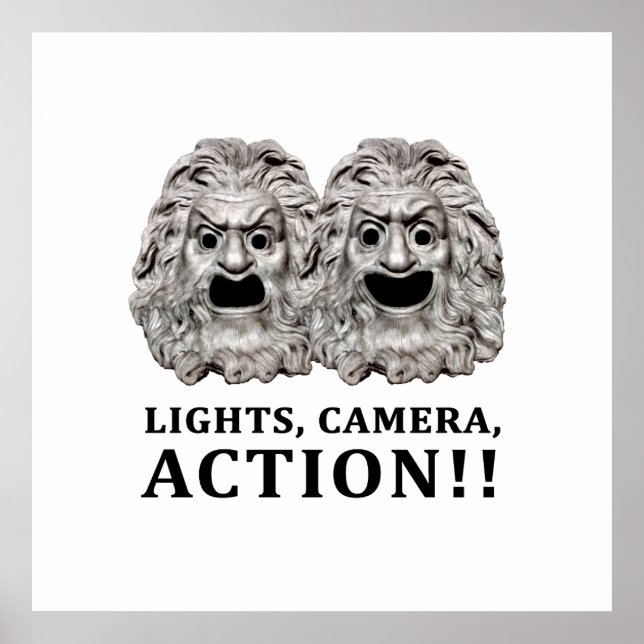 Poster Logótipo gráfico de conceito em ação (Frente)