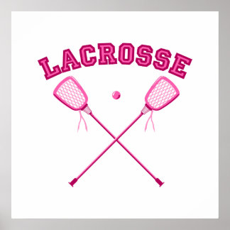 Poster Logotipo Lacrosse Rosa