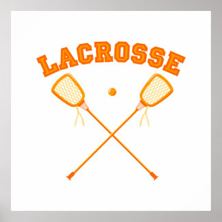 Pôster Logotipo Laranja Lacrosse