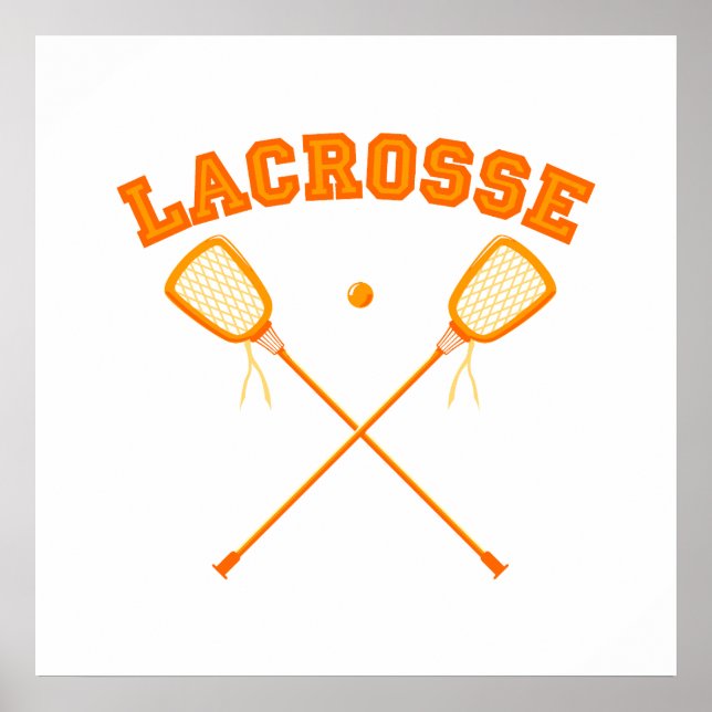 Pôster Logotipo Laranja Lacrosse (Frente)