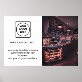 Poster Logotipo Minimalista Branco | Marca Simples Modern