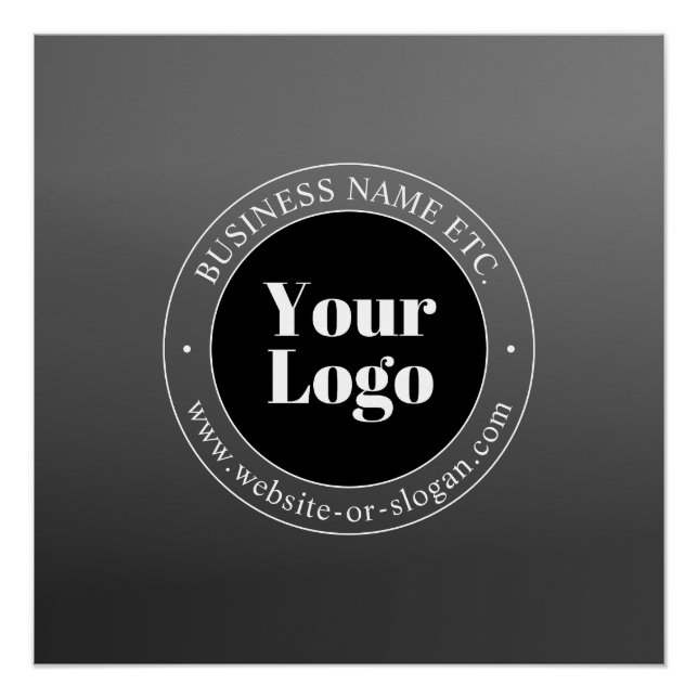 Pôster Logotipo ou Design da sua empresa e texto editável (Frente)