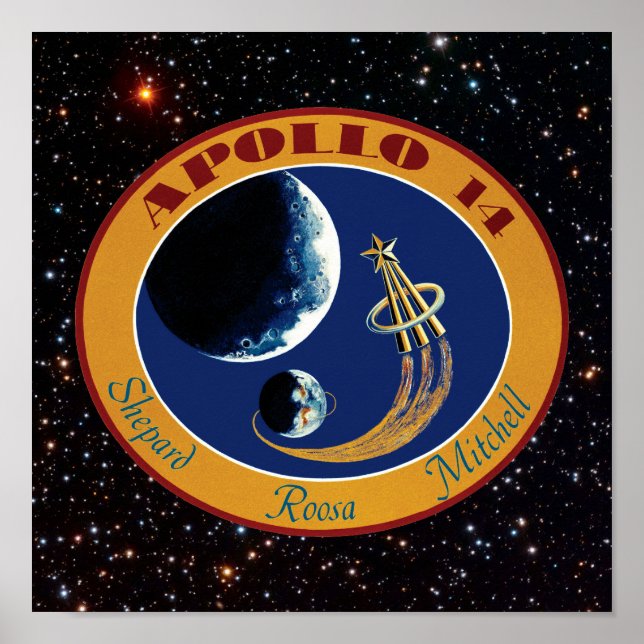 Pôster Logotipo patch da missão Apollo 14 NASA (Frente)