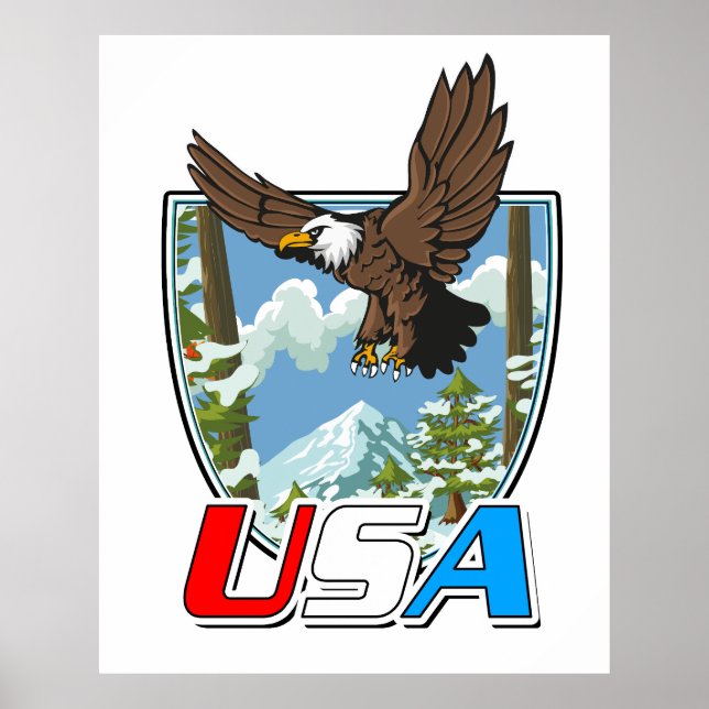 Poster Logotipo Patriot dos EUA (Frente)