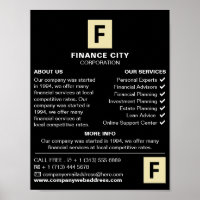 Logotipo personalizado, anúncio comercial e financ