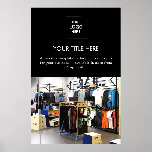 Poster Logotipo Promocional Empresarial Profissional Pret (Frente)