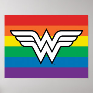 Poster Logotipo Rainbow para Mulher Maravilha