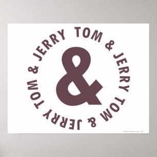 Poster Logotipo redondo 8 de Tom e de Jerry