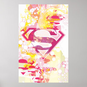 Pôster Logotipo Retro da Supergirl