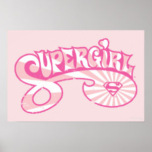Poster Logotipo rosa-Supergirl Burst