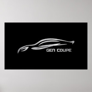 Pôster Logotipo Silhouter Coupe Silhouver Genesis