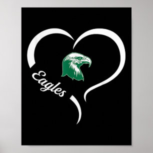 Poster Logotipo Thatcher Eagles Slogan Hs Meio Coração
