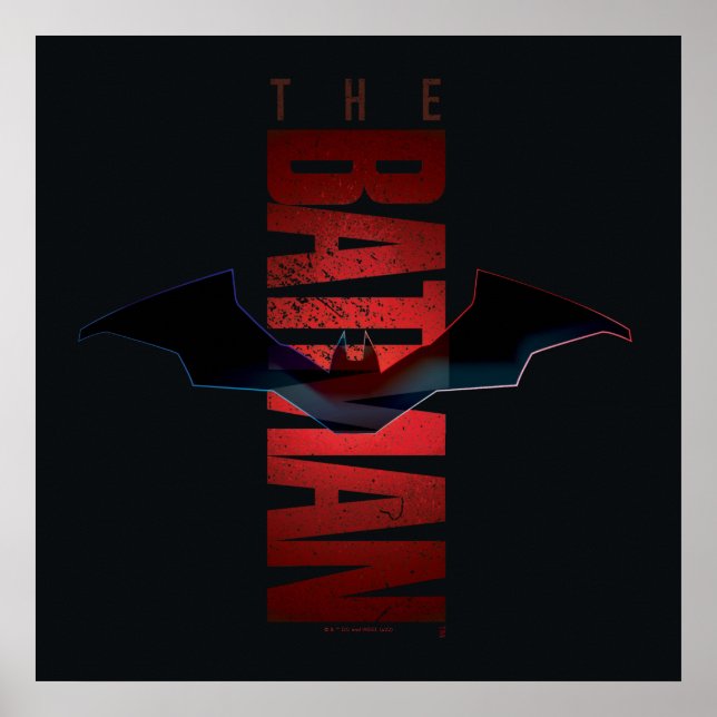 Poster Logotipo Vertical do Batman (Frente)