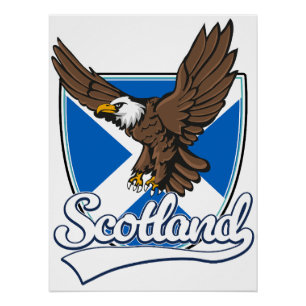 Pôster Logotipo viagem da Escócia