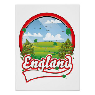 Pôster Logotipo Viagem da Inglaterra