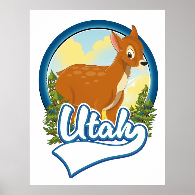 Poster logotipo Viagem Deer de Utah (Frente)
