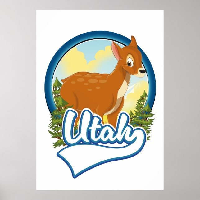 Poster logotipo Viagem Deer de Utah (Frente)