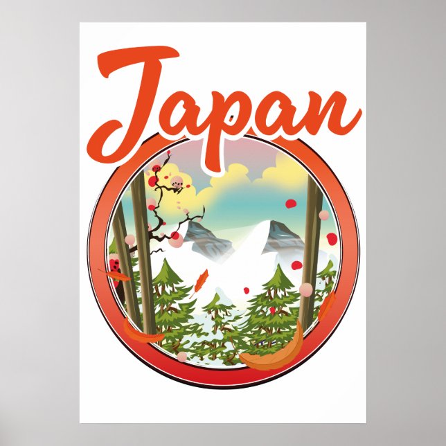 Poster Logotipo viagem do Japão (Frente)