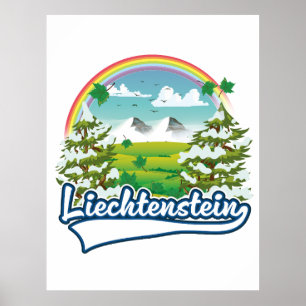 Poster Logotipo Viagem do Liechtenstein