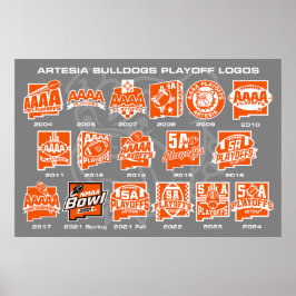 Poster Logotipos de Reprodução de Futebol de Artesia Buld